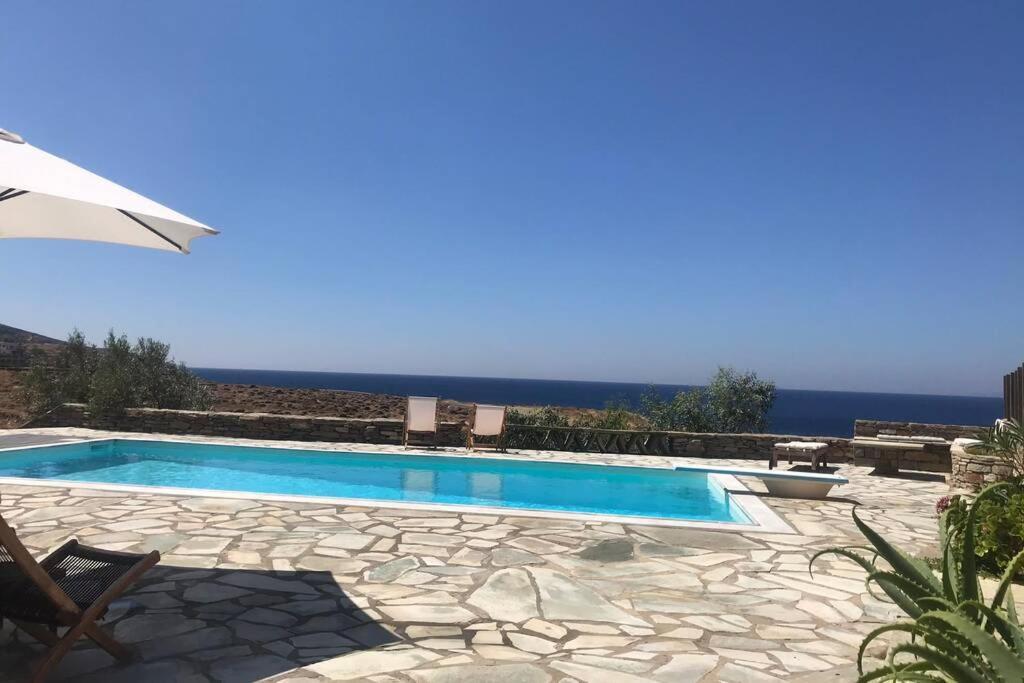 Sunset Villa With Swimming Pool At Tzia Ligia  Exterior photo