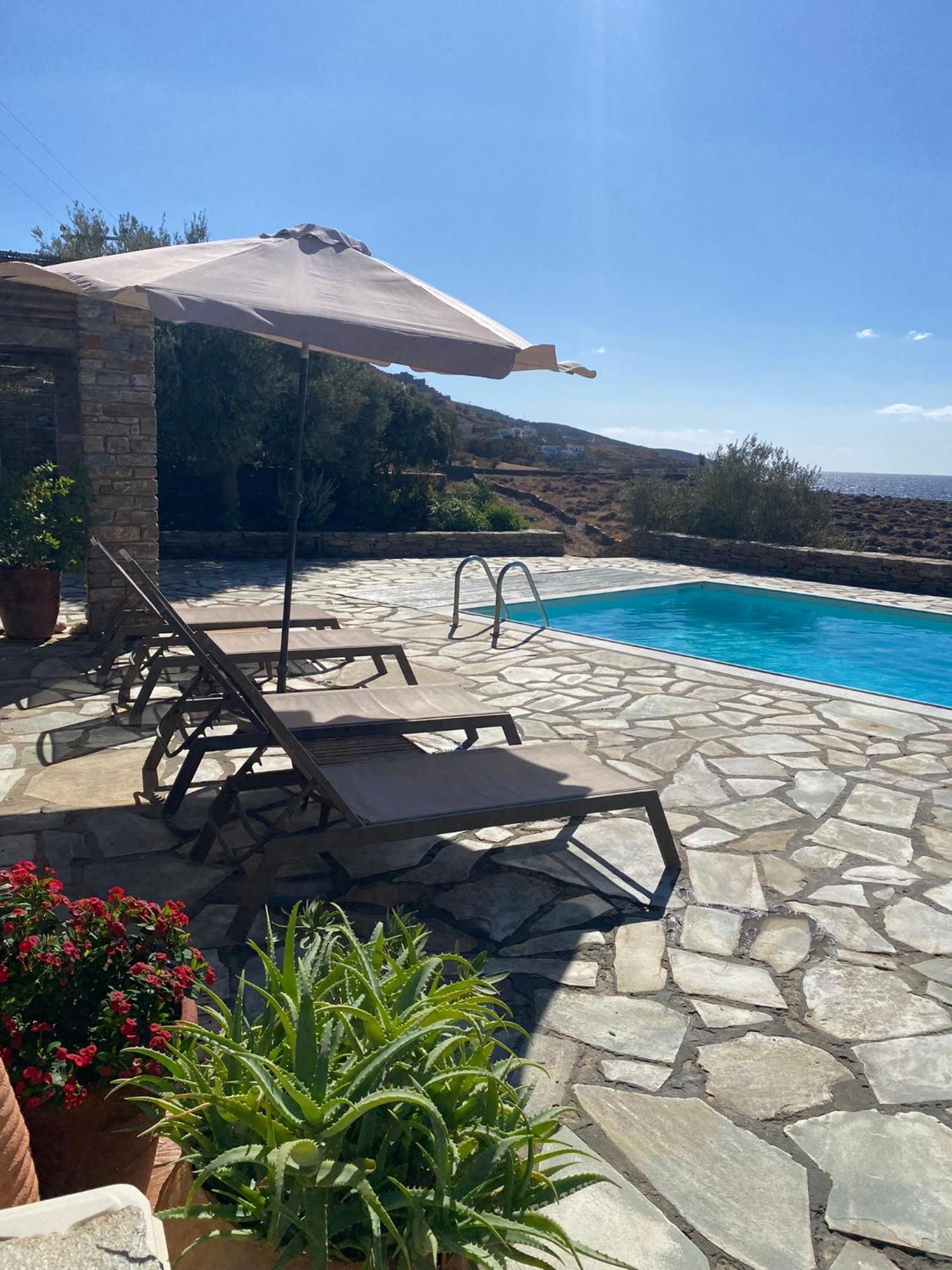 Sunset Villa With Swimming Pool At Tzia Ligia  Exterior photo
